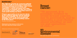 Breast cancer: an environmental disease