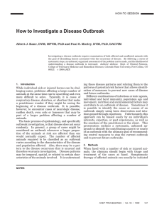 How to Investigate a Disease Outbreak