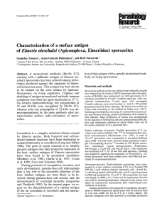 Characterization of a surface antigen of Type="Italic