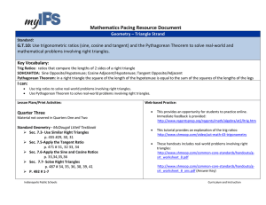 Mathematics Pacing Resource Document