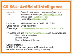 CS 561: Artificial Intelligence