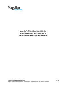 Magellan`s Clinical Practice Guideline for the Assessment and