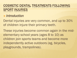 Cosmetic Dental Treatments following sport injuries