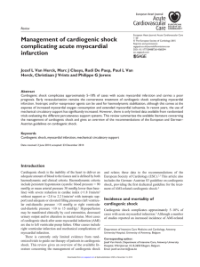 Management of cardiogenic shock complicating acute myocardial