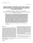Targeted disruption of fibroblast growth factor receptor