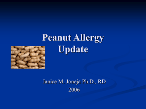 Update on Peanut Allergy, Update on Probiotics in the Management