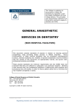 Sedation: General Anaesthetic Services in Dentistry