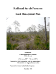 Railhead Scrub Preserve, land management plan.