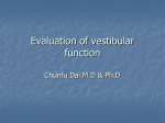 Detection of vestibular function