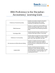 BBA Proficiency in the Discipline: Accountancy Learning Goals