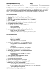 Biology Reading Notes Outline Name: Chapter 7: Cell Structure and