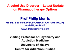 Alcohol Misuse - Dr Philip Morris