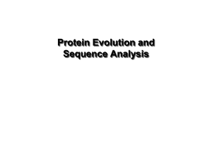 Protein Evolution and Sequence Analysis