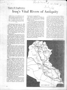 Iraq`s Vital Rivers of`Antiquity