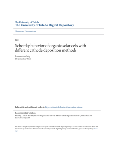 Schottky behavior of organic solar cells with different cathode