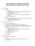 review topics to prepare for the health biology proficiency exam