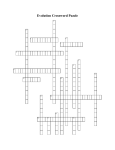 Evolution Crossword Puzzle