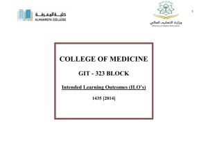 GIT 323 Block Educational Framework (Week 1)