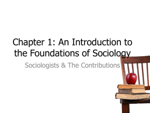 Chapter 1: An Invitation to Sociology