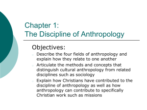 Chapter 1: The Discipline of Anthropology
