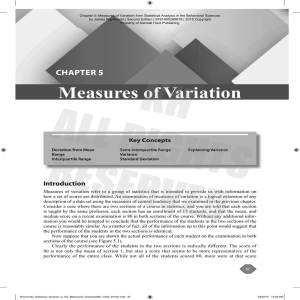 Measures of Variation - Kendall/Hunt Higher Education