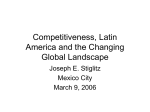 Competitiveness, Latin America, and the Changing Global Landscape