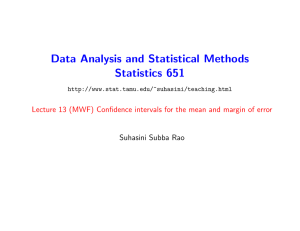 Data Analysis and Statistical Methods Statistics 651