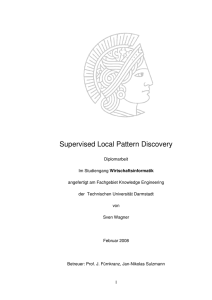 Supervised Local Pattern Discovery