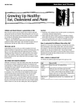 Growing Up Healthy: Fat, Cholesterol and More