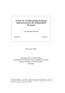 A Survey of Operating Systems Infrastructure for Embedded Systems
