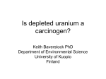 Is depleted uranium a carcinogen?