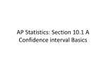 AP Statistics: Section 10.1 A