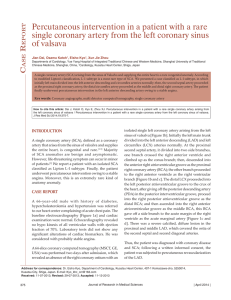 Percutaneous intervention in a patient with a rare single coronary