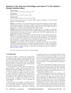 Inclusion of the dose from kilovoltage cone beam CT in the radiation