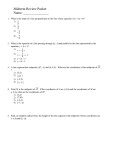 Geometry Midterm Review Packet 2016