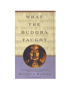 What the Buddha Taught - Career Account Web Pages