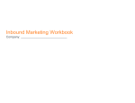 Inbound Marketing Workbook Company: Workbook Instructions for