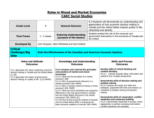Roles in Mixed and Market Economies