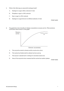 1. Which of the following are connected by hydrogen bonds? A