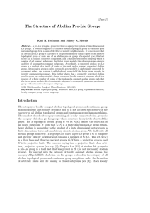 The Structure of Abelian Pro-Lie Groups - Mathematik@TU