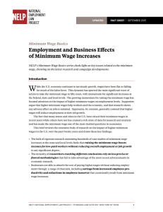 Employment and Business Effects of Minimum Wage Increases