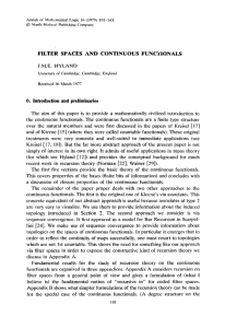 Filter spaces and continuous functionals.