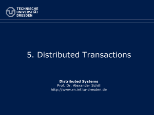 Distributed Systems - Distributed Transactions