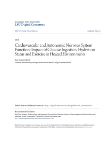 Cardiovascular and Autonomic Nervous System Function: Impact of