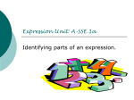 Parts of an Expression