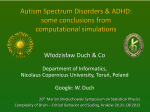 From autism to ADHD: computational simulations