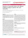 Detection of myocardial edema with diffusion weighted imaging in