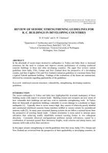 REVIEW OF SEISMIC STRENGTHENING GUIDELINES FOR R. C.