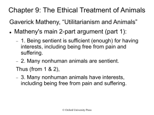 Chapter 9: The Ethical Treatment of Animals