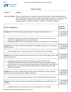 Course Competency Learning Outcomes